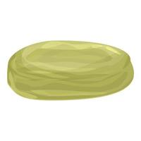 Green dry fruit icon cartoon vector. Healthy food vector