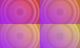 four sets of purple radial gradient abstract background. simple, blur, shiny, modern and colorful design. yellow, orange and gold. use for homepage, backgdrop, wallpaper, poster, banner or flyer vector