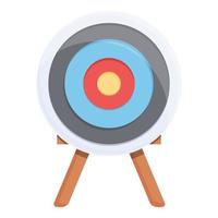vector de dibujos animados de icono de objetivo de tiro con arco. diana de flecha