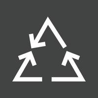Recycle Arrow Glyph Inverted Icon vector