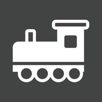 Toy Train I Glyph Inverted Icon vector