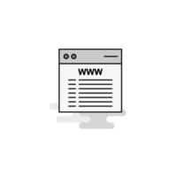 Website Web Icon Flat Line Filled Gray Icon Vector