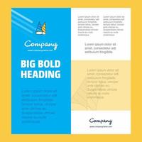 Cone cap Business Company Poster Template with place for text and images vector background