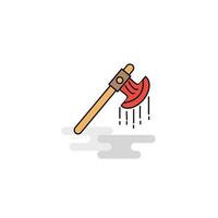 Flat Bloody axe Icon Vector