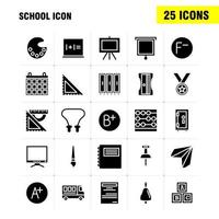 School Icon Solid Glyph Icon Pack For Designers And Developers Icons Of Education File Paper School Art College Paint Painting Vector