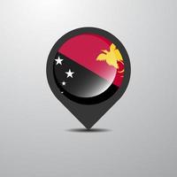 Papua New Guinea Map Pin vector