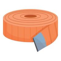 Measurement tape icon, cartoon style vector