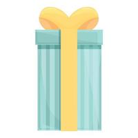 vector de dibujos animados de icono de regalo de vacaciones. paquete actual
