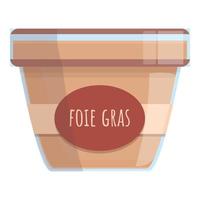 icono de foie gras francés vector de dibujos animados. comida de ganso