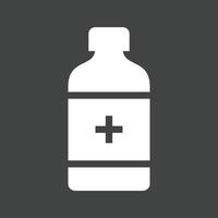 Medicine Bottle Glyph Inverted Icon vector