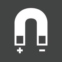 Magnet Glyph Inverted Icon vector