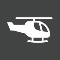 Helicopter Glyph Inverted Icon vector