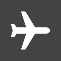 Aeroplane Mode Glyph Inverted Icon vector