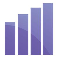 Marketing mix graph chart icon, cartoon style vector