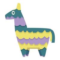 vector de dibujos animados de icono de piñata. burro mexicano