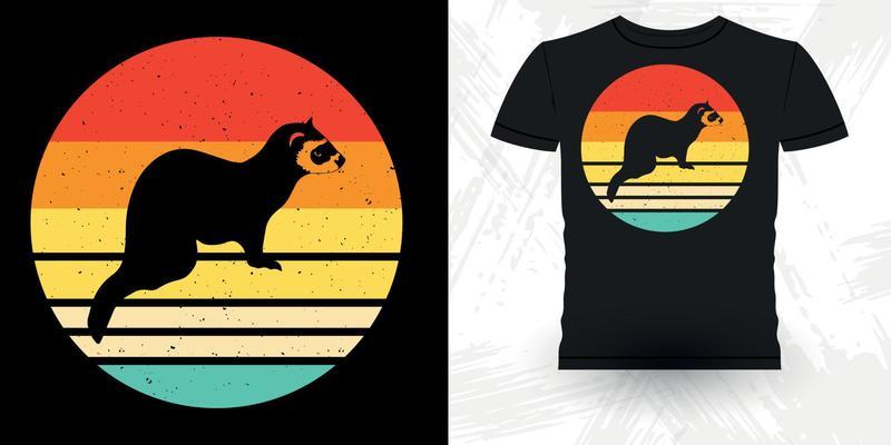 Funny Ferret Owner Retro Vintage Ferret T-Shirt Design