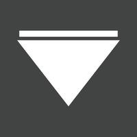 Arrow Down Glyph Inverted Icon vector