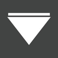 Arrow Down Glyph Inverted Icon vector