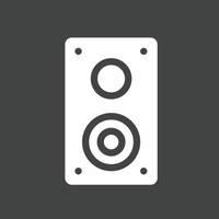 Speaker Glyph Inverted Icon vector