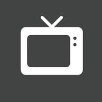 Television Glyph Inverted Icon vector