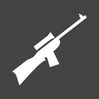 Sniper Glyph Inverted Icon vector