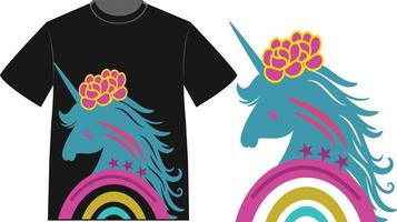 Unicorn t-shirt design vector