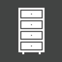 Cabinets Glyph Inverted Icon vector