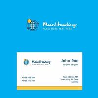 Internet logo Design with business card template Elegant corporate identity Vector