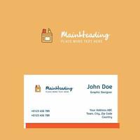 Pencil box logo Design with business card template Elegant corporate identity Vector