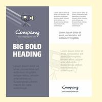 Camcoder Business Company Poster Template with place for text and images vector background