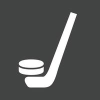 Hockey Glyph Inverted Icon vector
