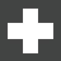 Hospital Sign Glyph Inverted Icon vector