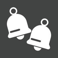 Bells Glyph Inverted Icon vector