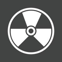 Danger Zone Glyph Inverted Icon vector