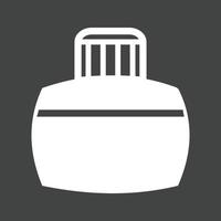 Ink Bottle Glyph Inverted Icon vector