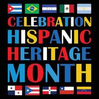 Basic Celebration Hispanic heritage month vector