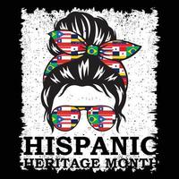 Hispanic heritage Monti vector