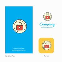 Unlock Company Logo App Icon and Splash Page Design Creative Business App Design Elements vector