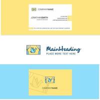 Beautiful Window Logo and business card vertical Design Vector