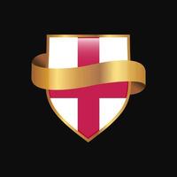 England flag Golden badge design vector