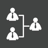 Connected User Glyph Inverted Icon vector