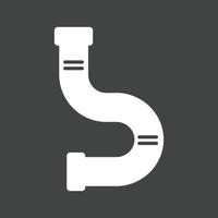 Pipe Glyph Inverted Icon vector