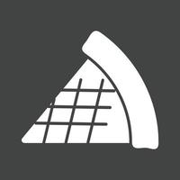 Slice of Pie Glyph Inverted Icon vector