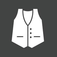Jacket Glyph Inverted Icon vector