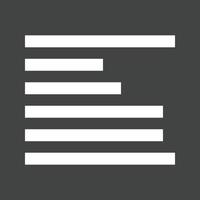 Left Align Glyph Inverted Icon vector