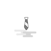 Tie Web Icon Flat Line Filled Gray Icon Vector