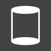 Cylinder Glyph Inverted Icon vector