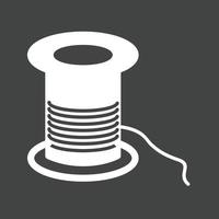 Thread Glyph Inverted Icon vector