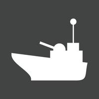 Vessel Glyph Inverted Icon vector