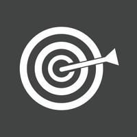 Dartboard Glyph Inverted Icon vector